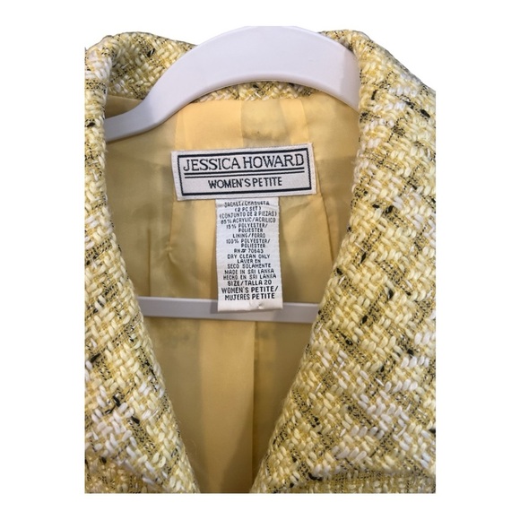 Jessica Howard Butter Yellow Tweed Blazer Size 20 ASO Clueless Preppy NA1 - Picture 2 of 4